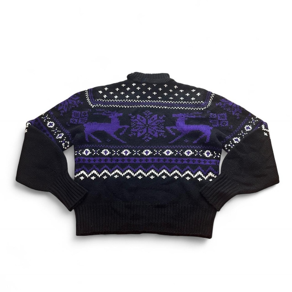 Ralph Lauren Purple Label Women’s Cashmere Intarsia-Knit Fair Isle Sweater M - Picture 6 of 7